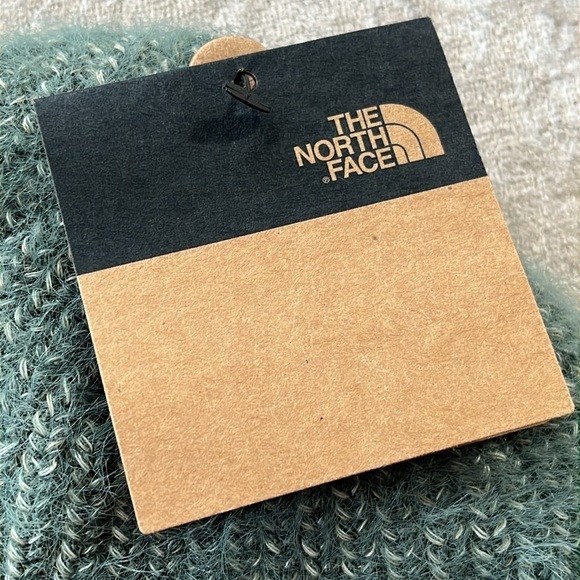 Brand New The North Face Salty Bae Lined Beanie Dark Sage Cuffed Knit Logo Hat - Picture 3 of 14
